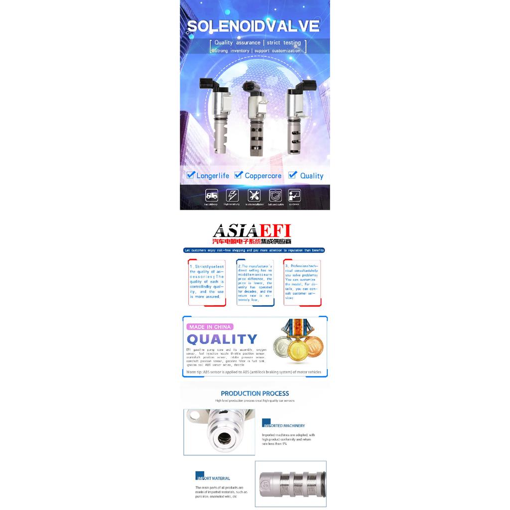 high quality OEM 23796-JA00A VVT Camshaft Variable Timing Solenoid For Nissan Altima Juke Rogue Sentra 2.5L07-12 23796JA00A
