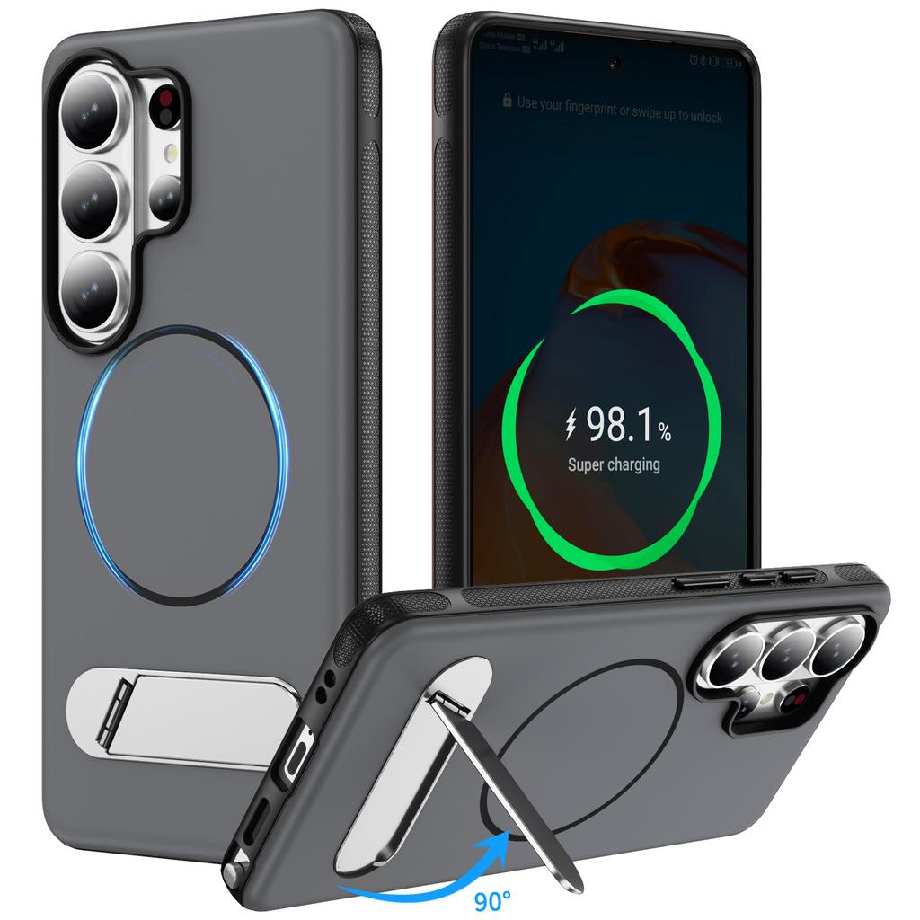 Applicable To Samsung S26ultra Magnetic Mobile Phone Case S25FE One-word Bracket S24plus Anti-drop Protective Case