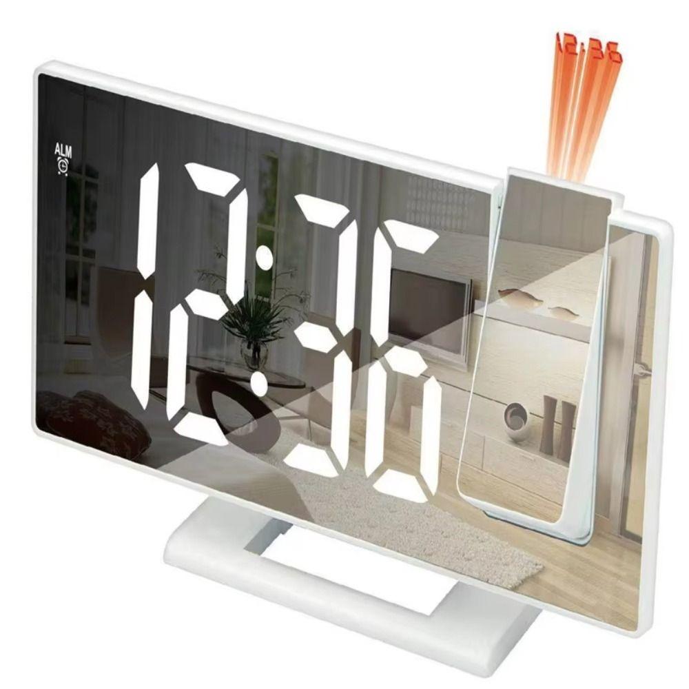 Temperature Display Projection Alarm Clock Backlight LED Alarm Clock  Wall Mount