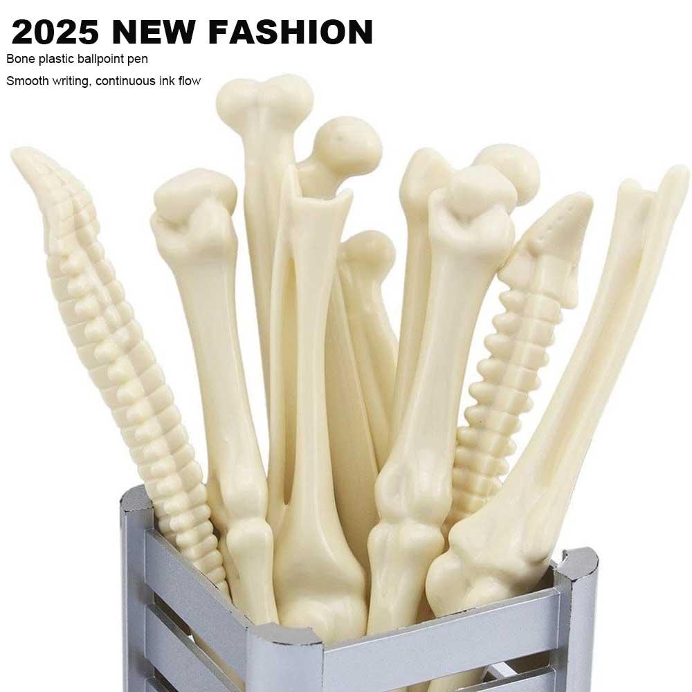 5-10pcs Bone Ballpoint Pen Creative Novelty Pens Black Ink for Halloween Artist  Nurse School Office Party