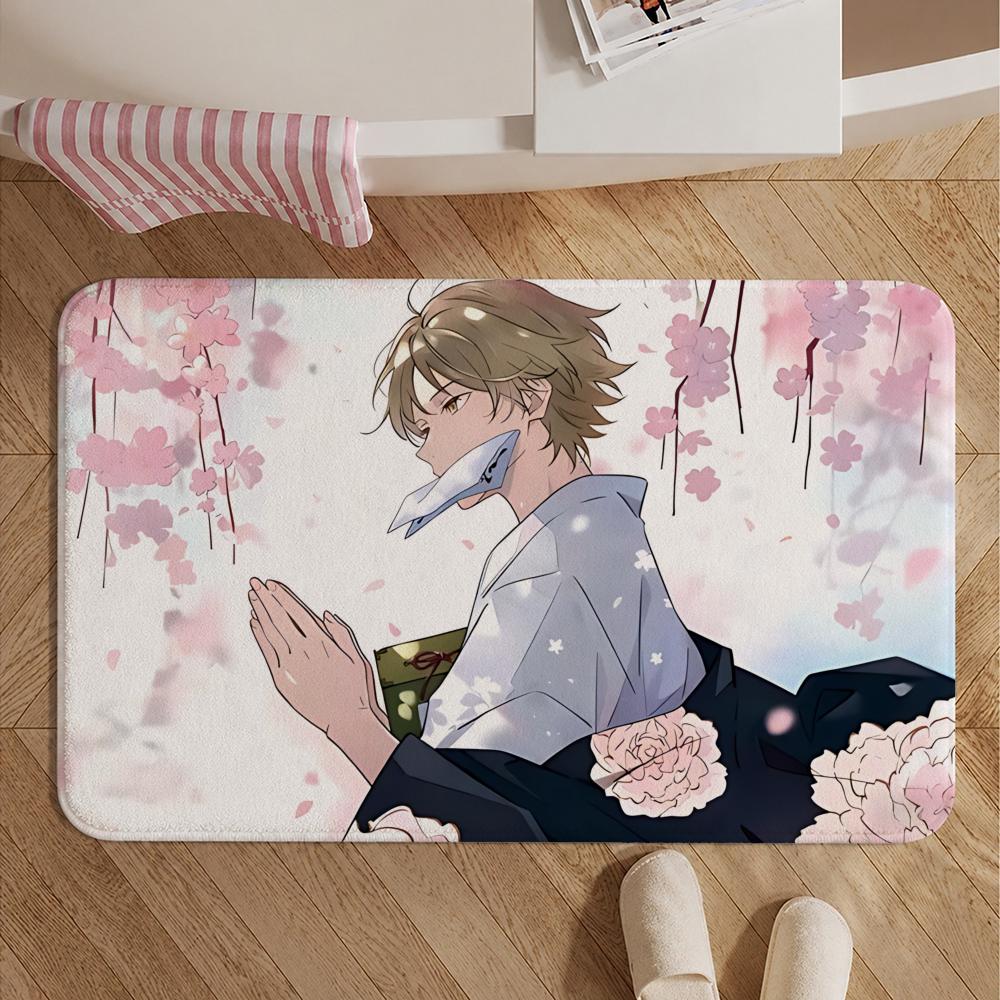 Anime-Natsume's Book of FriendsS Floor Mat Soft Non-Slip Bath Mat, Bedside Carpet, Absorbent Doormat for Home