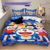 Doraemon Adventure Begins Print 3Pcs Bedding Setduvet Cover With 2 Bedropillowcase Home Birthday Gift