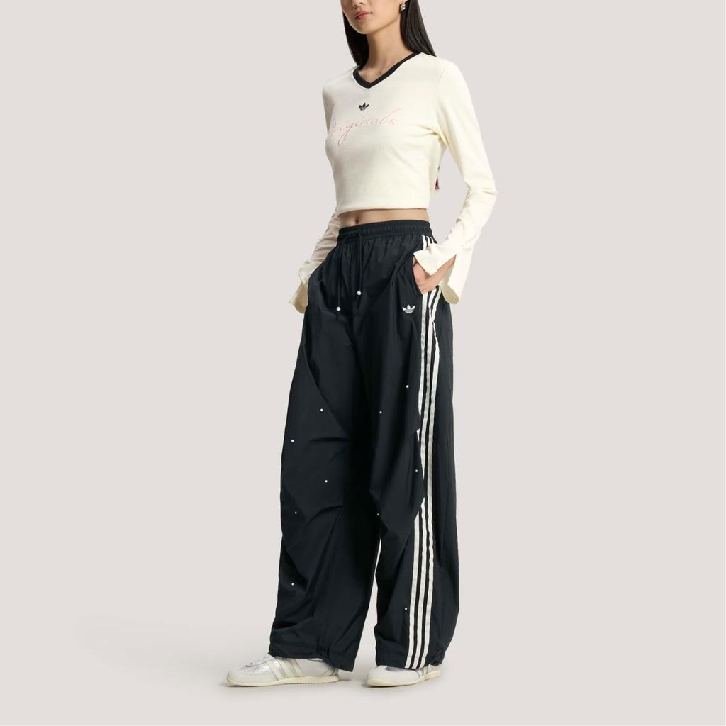 Adidas Pantalones Originales P Aventura al Aire Libre Rayados Tejidos Sueltos Deportivos Largos Pantalones de Mujer KS2865