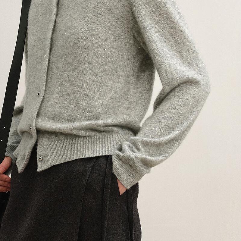 Women's Cashmere Silk Blend Round Neck Sweater