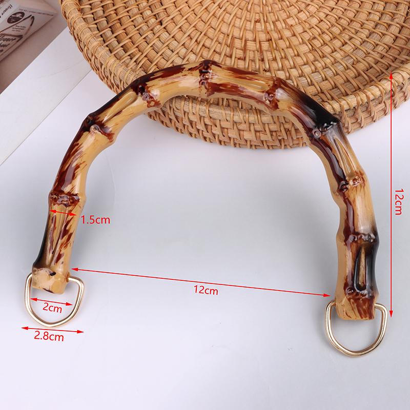 1Pc Gift Box Handle Bamboo Purse Handles Handbag Band Handle Shoulder Bag Strap Diy with Buckle Bag Accessories