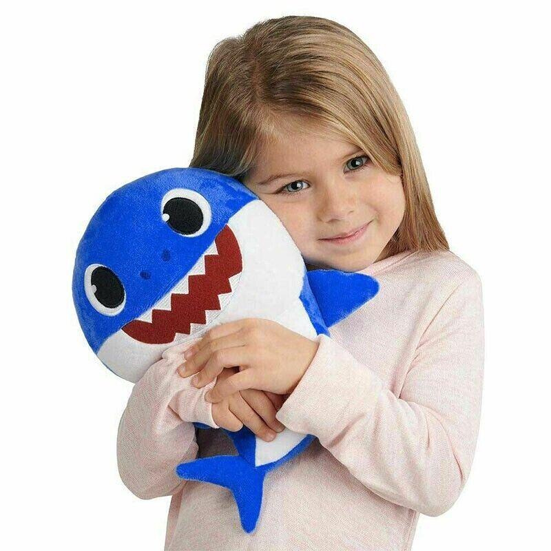 Shark Sing and Light Cartoon Baby Shark Stuffed Toys Kids Plush Toys Xmas Gifts for Children Kids