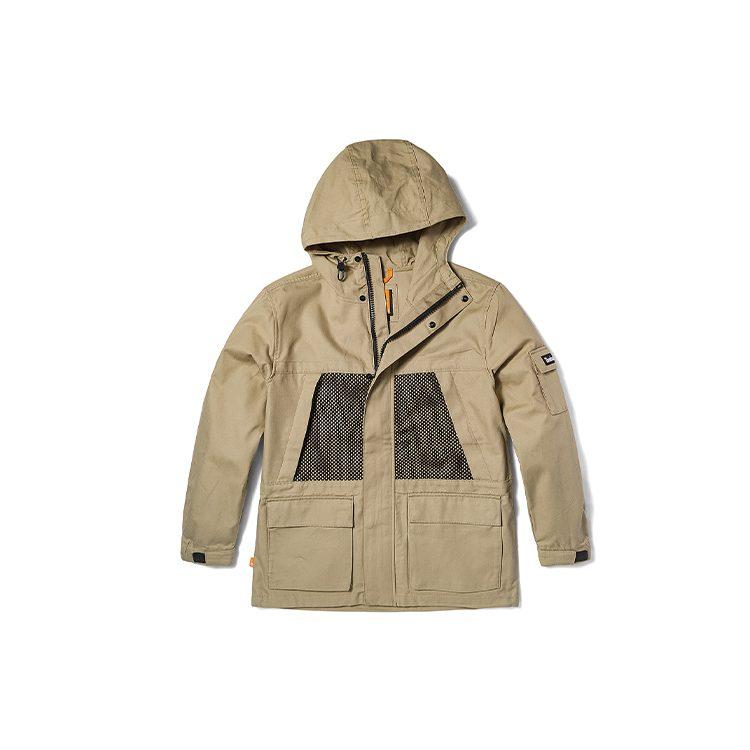 Timberland Jackets Men's Liquorice Yellow Hooded Moderate Workwear A6PZH-DH4