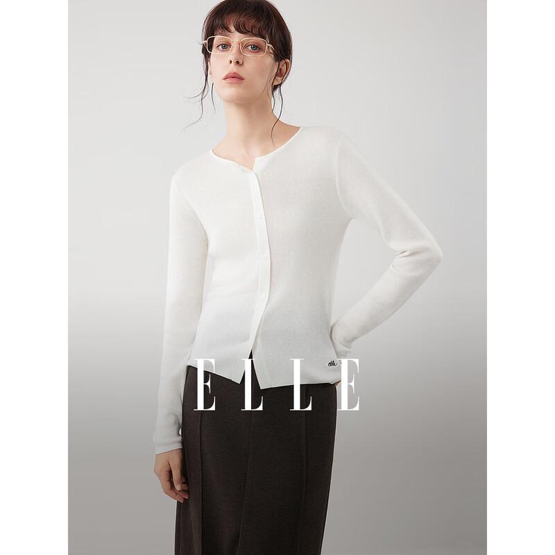 ELLE Women s French Knit Cardigan Sweater S