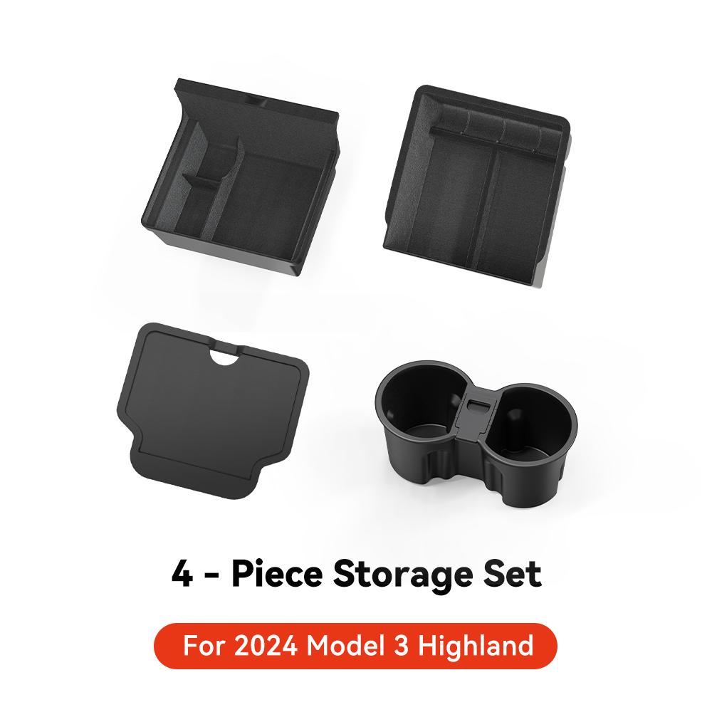 YZ For Tesla Model 3 Highland 2025 Model Y 2025-2025 Center Armrest Hidden Storage Box Cup Holder Console Organizer Accessories