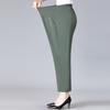 Middle Aged Women's Pants 2026 New Summer Thin High Waiste Elastic Loose Straight Pants Female Casual Trousers 5XL 6XL 7XL 8XL