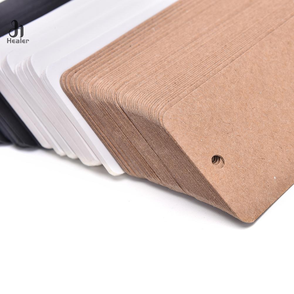 50pcs Handmade Tag Kraft Price Tags For Clothing Hang DIY Gift Christmas Wedding Party Decor Supplies Rectangle Paper Label