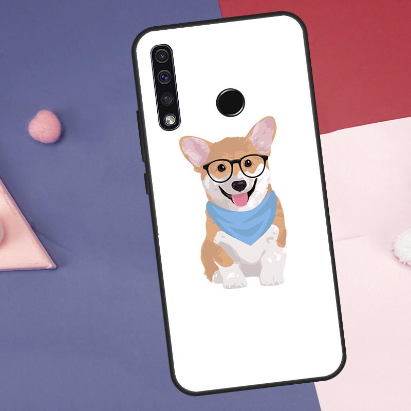 Cartoon Corgi Dog Case For Huawei Nova Y60 Y90 Y70 Y61 Y91 Y72 Y73 12s 12i 11i 8i 9 10 SE P30 P40 Lite P60 Pro