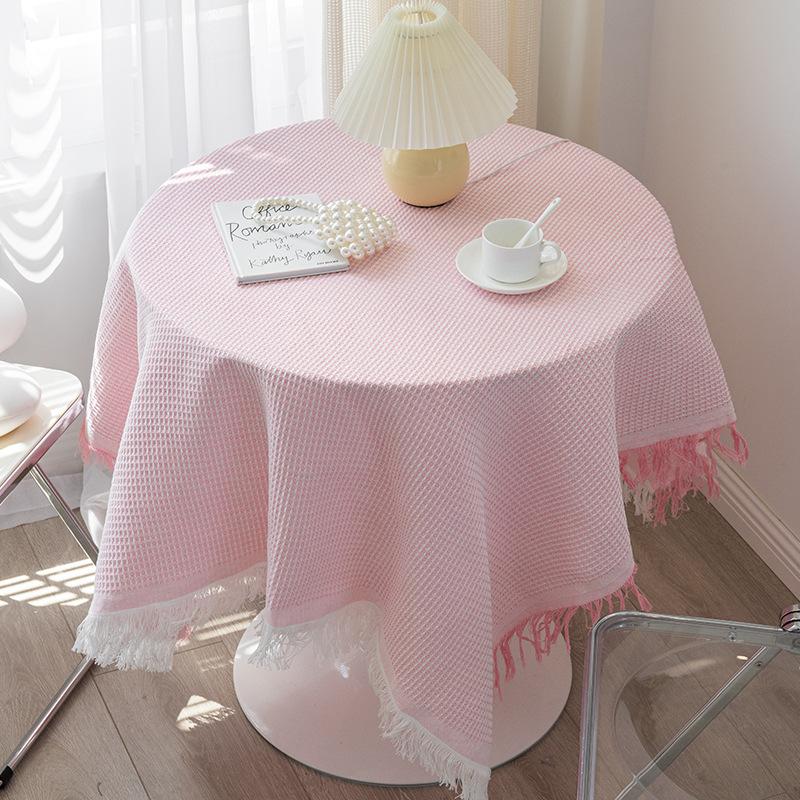 Round Tablecloth, Cotton and Linen Tablecloth, Coffee Table Cloth, Tablecloth Decoration, Home Table Mat, Camping