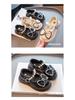 Girls' Mary Jane Leather Shoes: Black & White British Style, Super Soft Princess Performance Shoes for Spring & Autumn.
