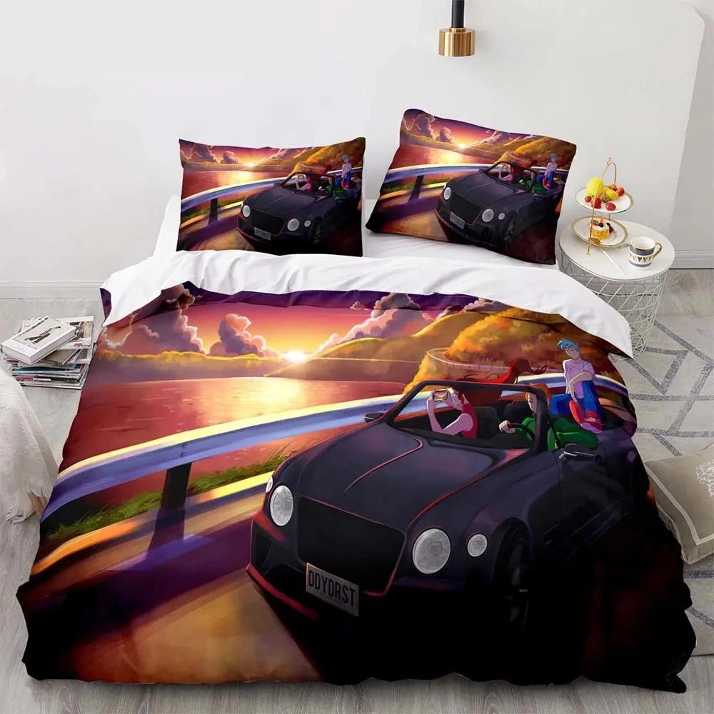 Cartoon Game Friday Night Funkin Bedding Set Duvet Cover Bed Set Quilt Cover Pillowcase Comforter King Queen Size Boys Adult