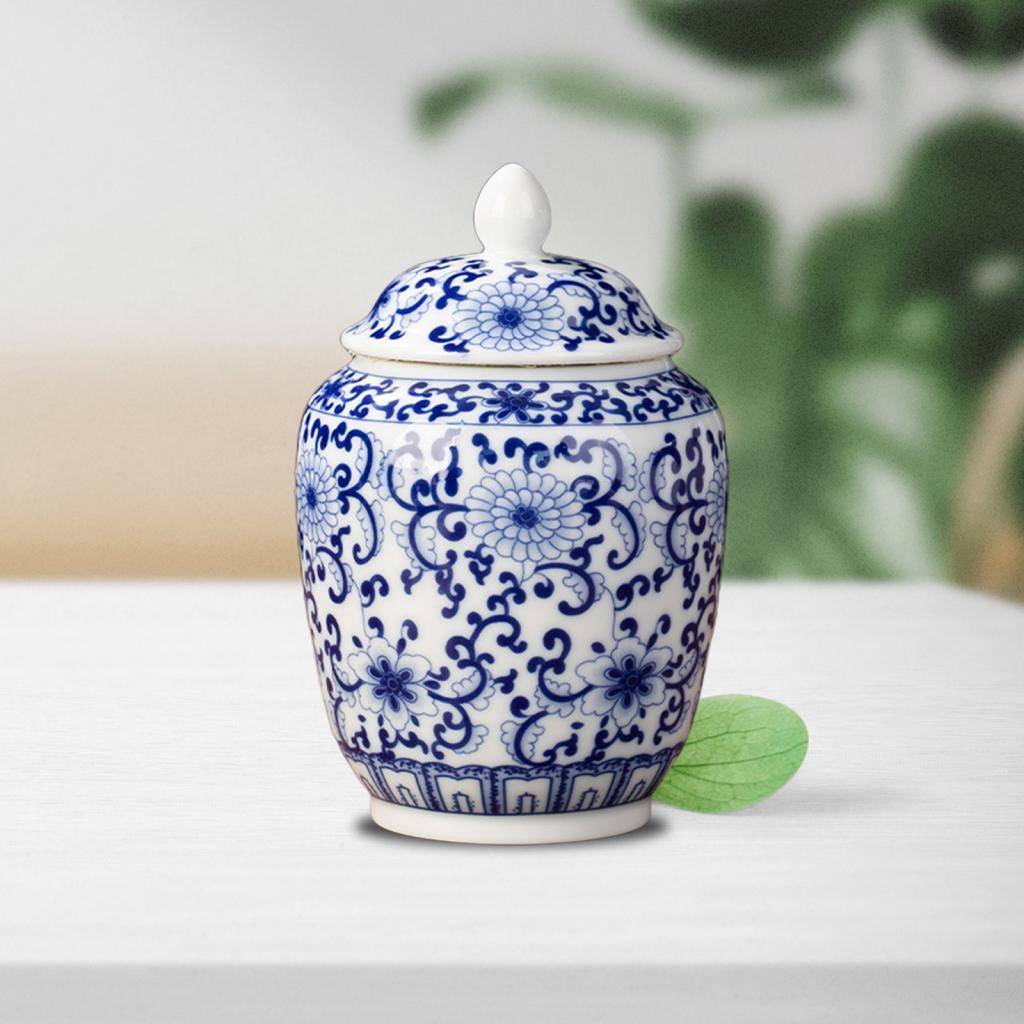 Ceramic Ginger Jar Asian Ginger Pot Vase for Wedding Table Decoration