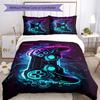 3pcs Game Controller Bedding Set Duvet Cover Closure Includes 1 Duvet Cover & 2 Pillowcases, Soft and Comfortable for All Seasons.