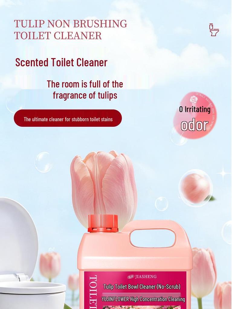 Potente Anticalcare e Deodorante Detergente per WC con Profumo Fresco - Rimuove Macchie e Ingiallimento