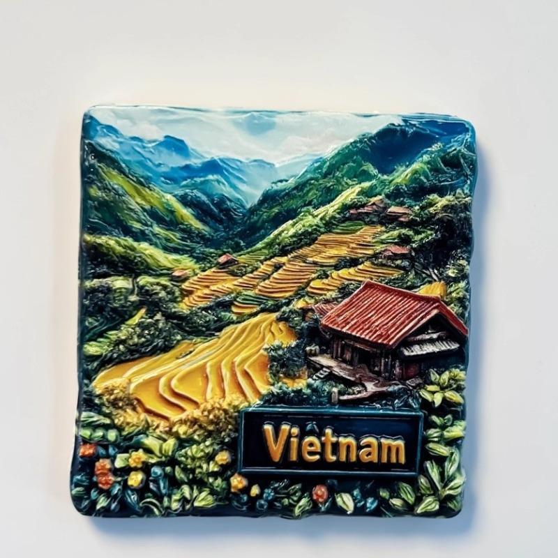 Vietnam Fridge Stickers Mekong River Travel Souvenirs Negeri Sabah Fridge Magnets Home Decoration Wedding Gifts