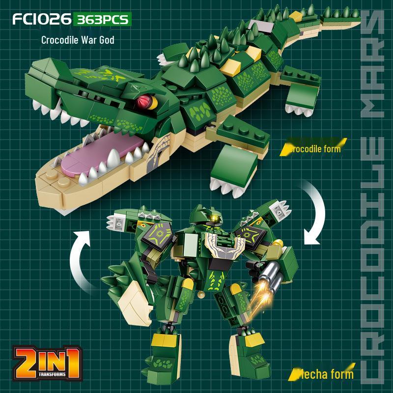 Fangcheng FC1022 Dinozaur Mecha Robot Klocki do Budowania Zabawka dla Dzieci