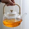 Borosilicate Glass Teapot with Bamboo Handle