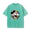 XH+99 MINISO 2026 Summer Vintage Wash Printed Pure Cotton Shoulder Style Men's and Women's Round Neck Short Sleeved Couple T-shirt