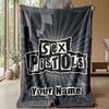 Sex Pistols Custom Flannel Throw Blanket Print Your Name Text Soft Warm Blanket Holiday Present