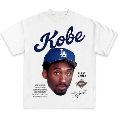 Kobe Cursive Tribute Graphic Tee _ Premium Quality Heavyweight Basketball Shirt for Adults & Kids