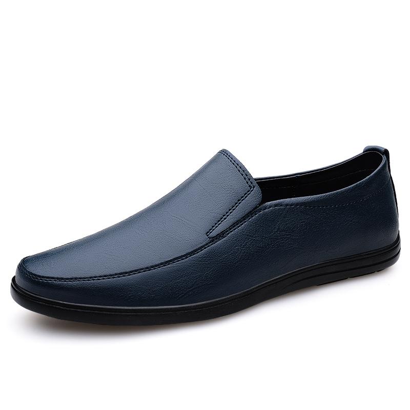 Fashion Genuine Leather Loafers Soft Casual Mens  Moccasins Breathable Male Slip On Flats Versatile Lazy Driving Footwear Business Shoes