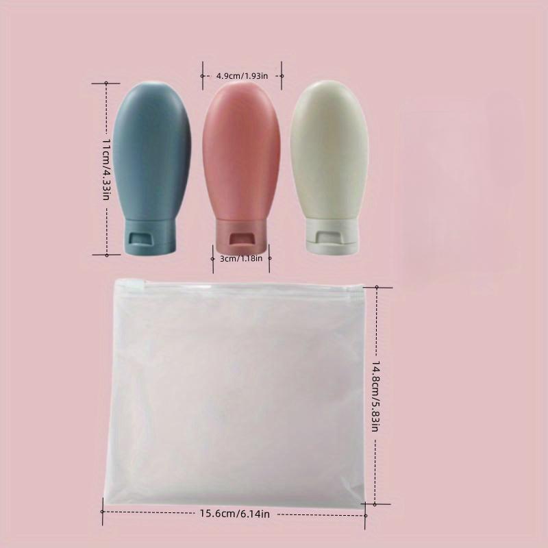 3Pcs Travel Refillable Bottle Set Cosmetic Lotion Shampoo Essentials Cream Bottle Empty Container For Toiletries Tool