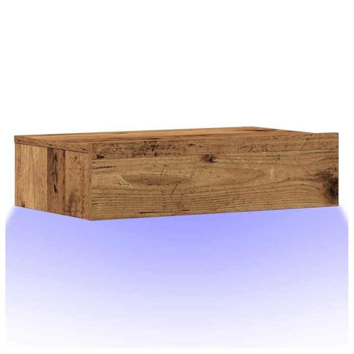 VidaXL Table de chevet vieux bois 60x35 cm bois d'ingénierie, table d'appoint, armoire de lit, table d'appoint pour chambre, 3329159