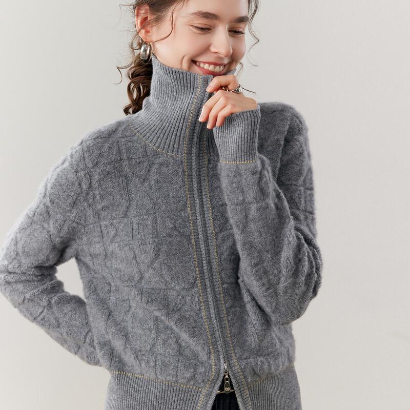 Fanzhen Women's Thick Cashmere Lapel Cardigan