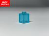 Non-Toxic 100Pcs Moc Bricks Transparent Brick 1X1 3005 30071 35382 Diy Assembled Building Blocks Particle Kid Puzzle Brain Toy Gift