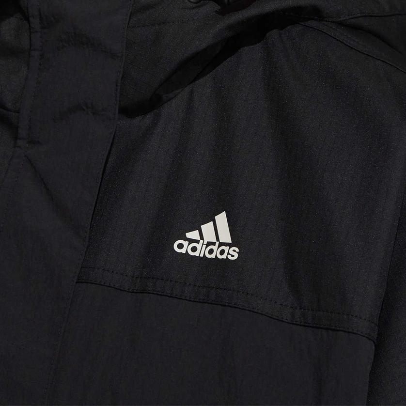 Adidas Sports Lifestyle Series Hooded Zip Windbreaker Long Sleeve Jacket Women Jacket Black H29540