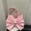 Fashion Shoulder Bag, 2025 New Korean Version Bow Commuting Tote Bag, Solid Color Versatile Casual Bags
