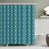 Blue White Geometric Pattern Shower Curtain Waterproof Fabric For Bathroom Decorations Size Customizable Free Shipping Worldwide