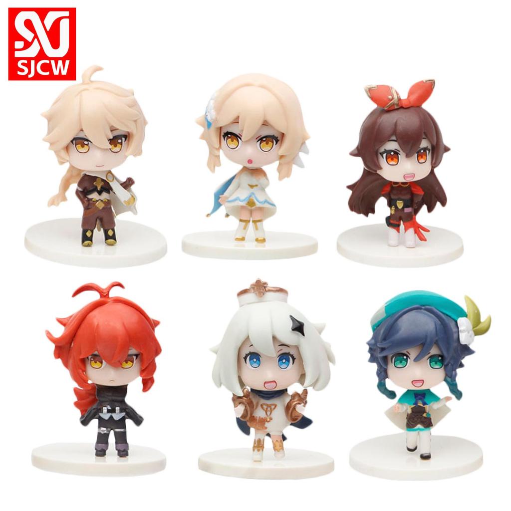 Genshin Impact Figures: Paimon, Klee, Hu Tao, Keqing with Sword - Heroic Anime Display Ornaments