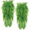 Artificial Wall Hanging Plant with Persian Grass Leaves - 45 Mesh Green Vine Decor