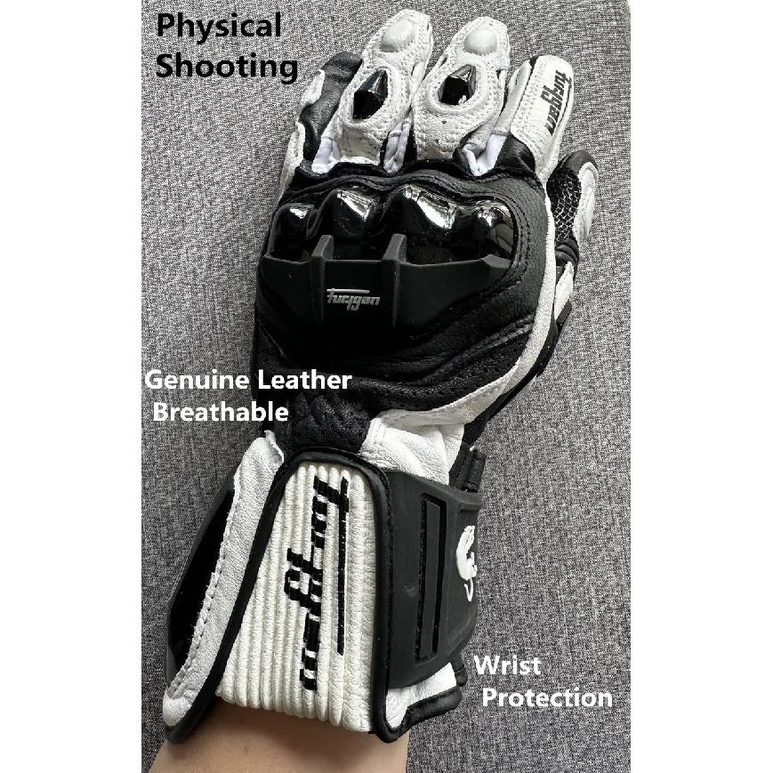 Genuine Leather Motorcycle Gloves Men's Windproof Outdoor Riding Motocross Gloves Touch Screen Motociclismo Protective Equipment