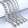 New Trendy Cuban Chain Men Bracelet Classic Stainless Steel 3/5/7/9mm Width Chain Bracelet For Men Women Jewelry Gift