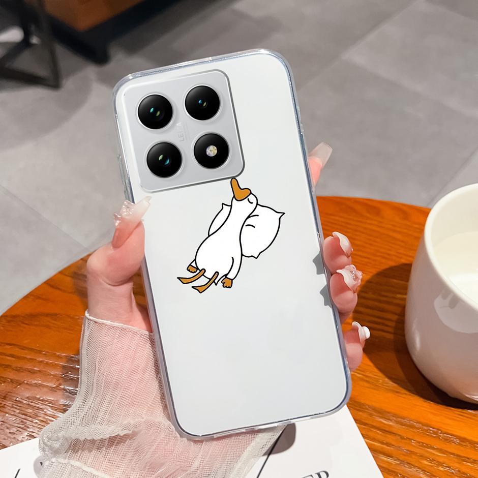 Case For Xiaomi 15T 15T Pro Adorable Astronaut Cat Anti-Fingerprint Fashion Transparent Housing For xiaomi15t 15tpro Protector
