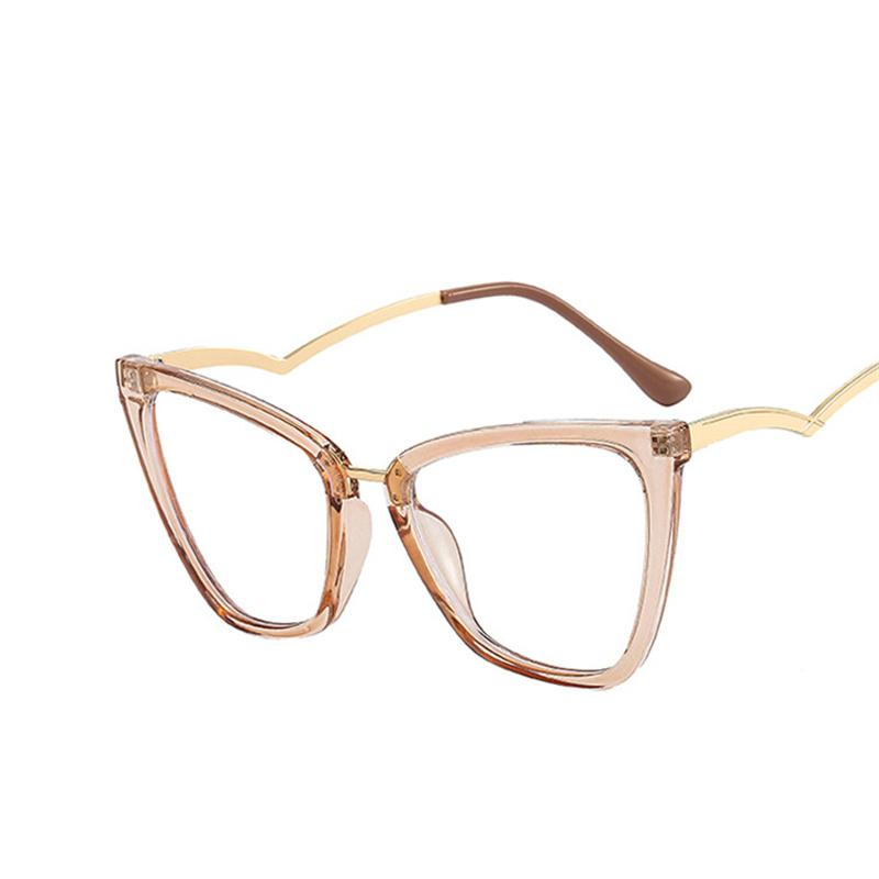 Vintage Cat Eye Glasses Frame For Women Brand Designer Fashion Retro Cateye Eyeglasses Eyewear With Pouch&Cloth Female