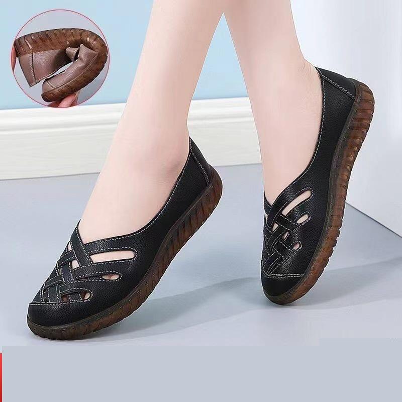 Piele anti-alunecare, tendon de vită, pantofi cu talpă moale, îmbrăcăminte exterioară de vară, pantofi pentru mamă, respirabili, sandale versatile cu o singură pedală