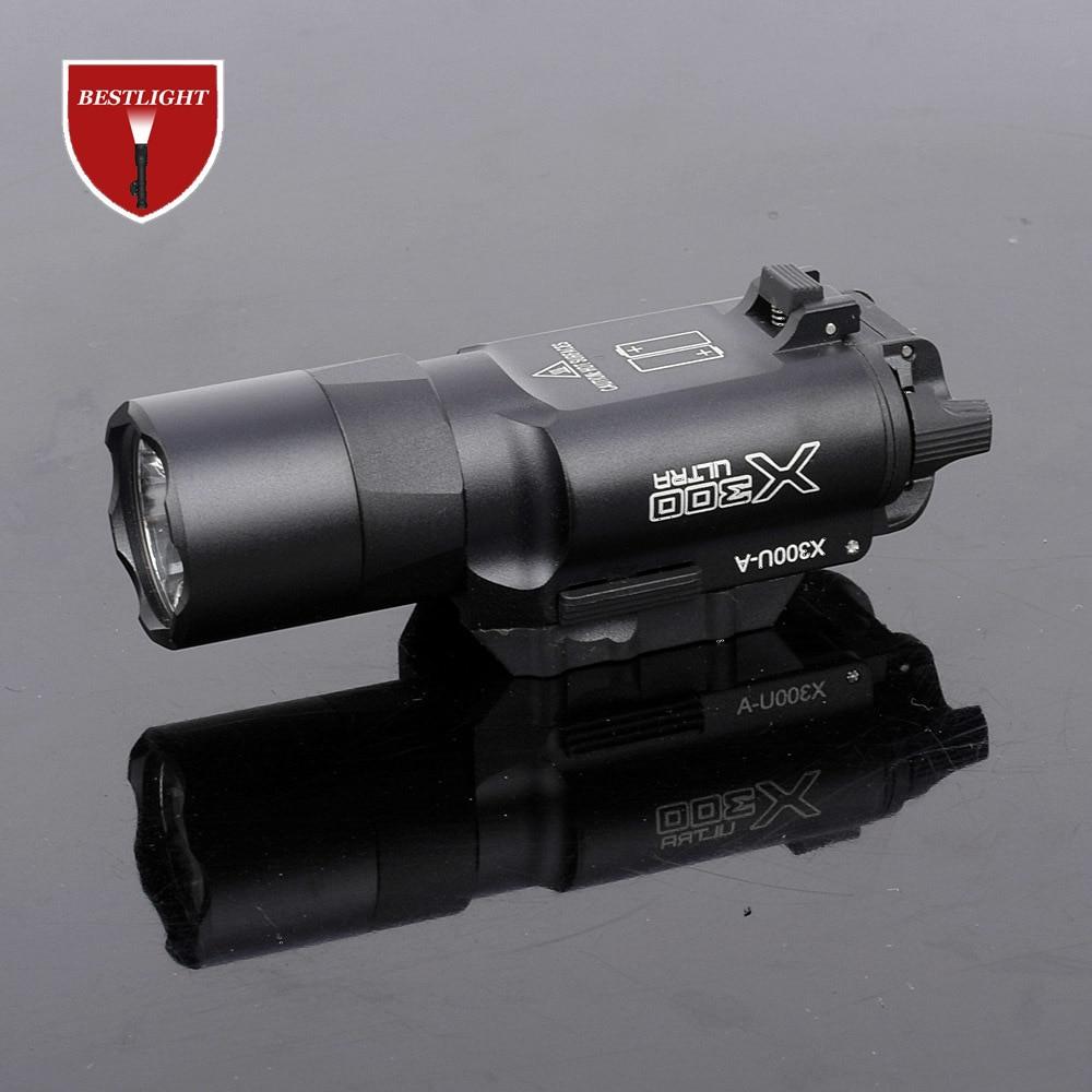 X300 Ultra Pistol Gun Light X300U 500 Lumens High Output Weapon Flashlight Fit 20mm Picatinny Weaver Rail
