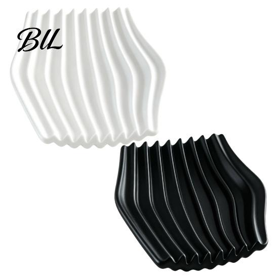 Ring Earring Storage Plate 3D Printed Soap Dish, Minimalist Wave Design Bathroom Holder, Compact Dish for Travel Shower Tray Bathroom, Kitchen