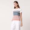 Anlom Women's Striped Linen Cotton Knit Top
