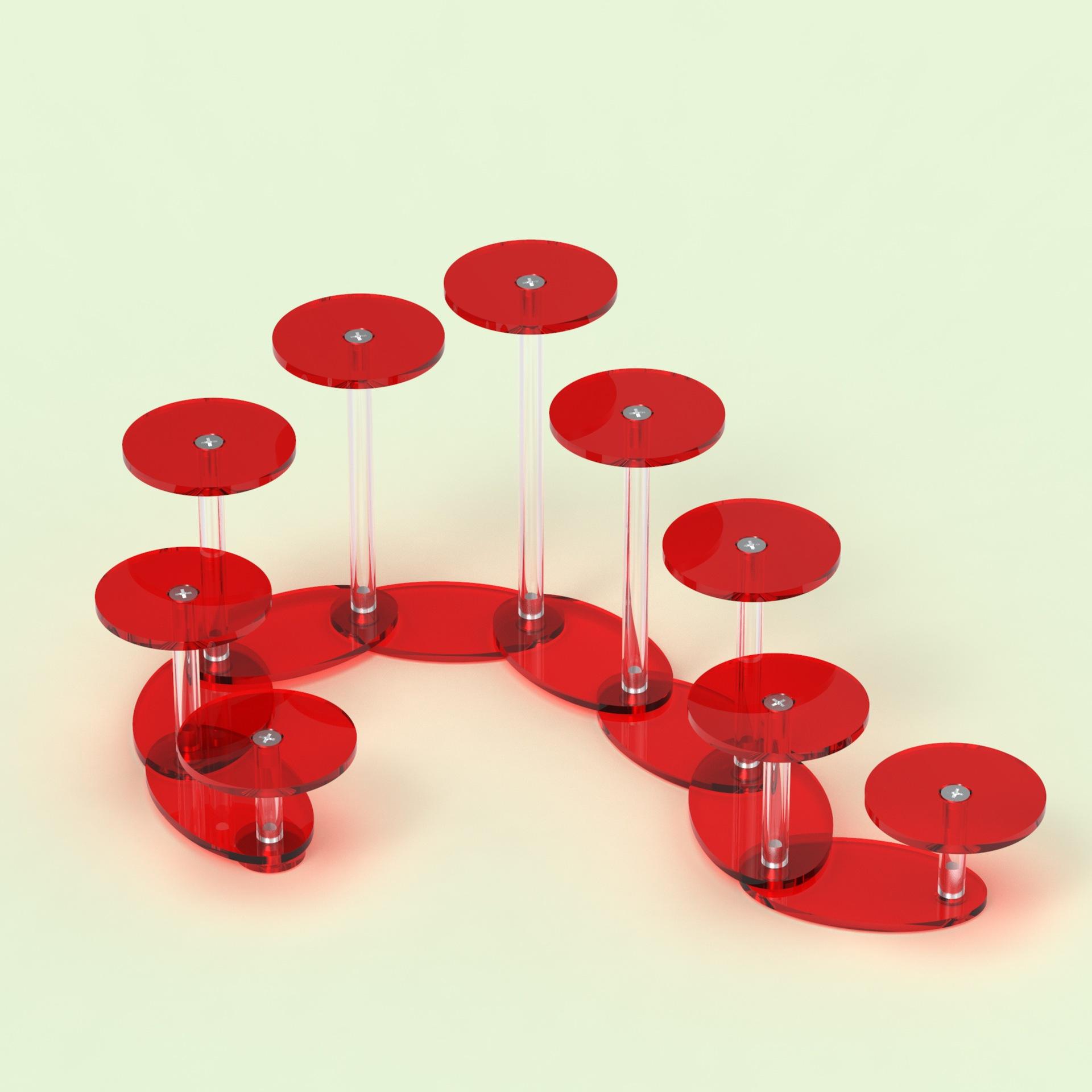 

9 Tier Acrylic Display Stand For Figures, Clear Acrylic Display Riser For Collectibles, Jewelry Cupcakes Perfume Candy Cosmetics