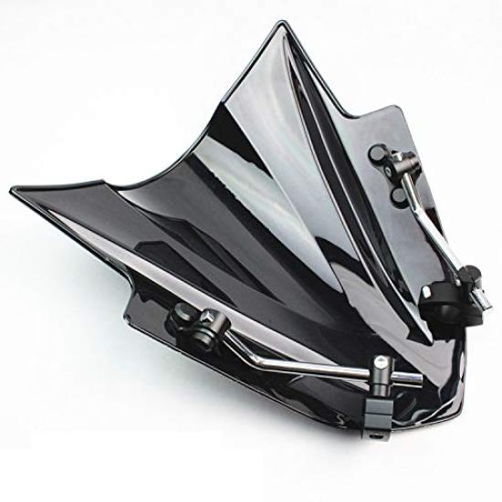 Karun FOR Kawasaki Z125 Z750 Z800 Front Glass Windscreen Cover (Black)