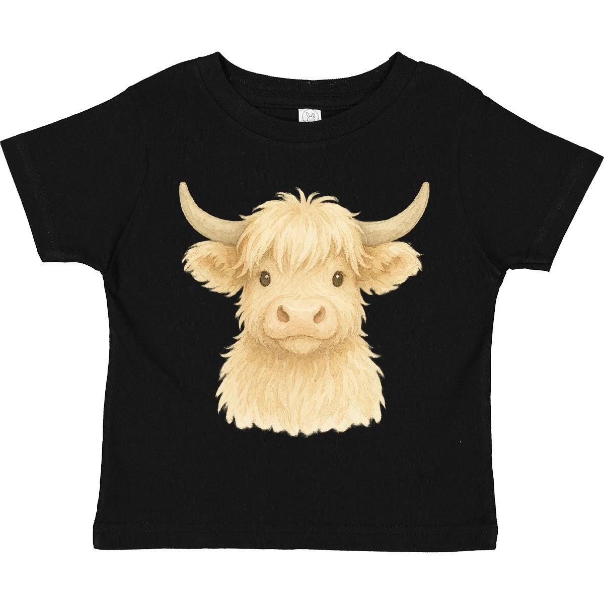 Inktastic Highland Cow Toddler T-Shirt Shirt Head Lover Western Cute Child Kid 110