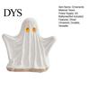 Matte Texture Party Props Ghost Ornament with Warm Light, Cute Spooky Luminous Figurine, Seasonal Home Supplies Resin Night Light for Tabletop